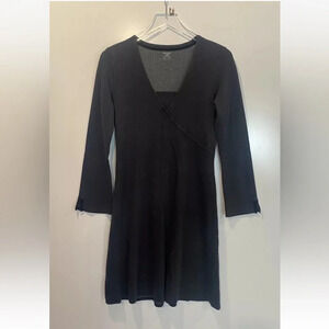 Horny Toad Gray Tomboy Faux‎ Wrap Long Sleeve Dress Womens Size Medium (444)